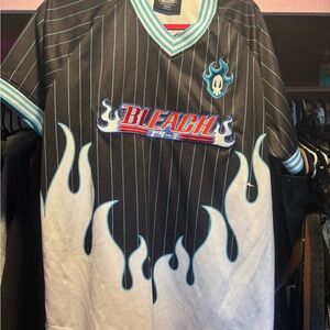 Black and White Bleach Graphic Jersey